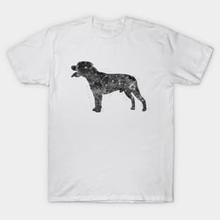 Staffordshire Bull Terrier dog black and white T-Shirt